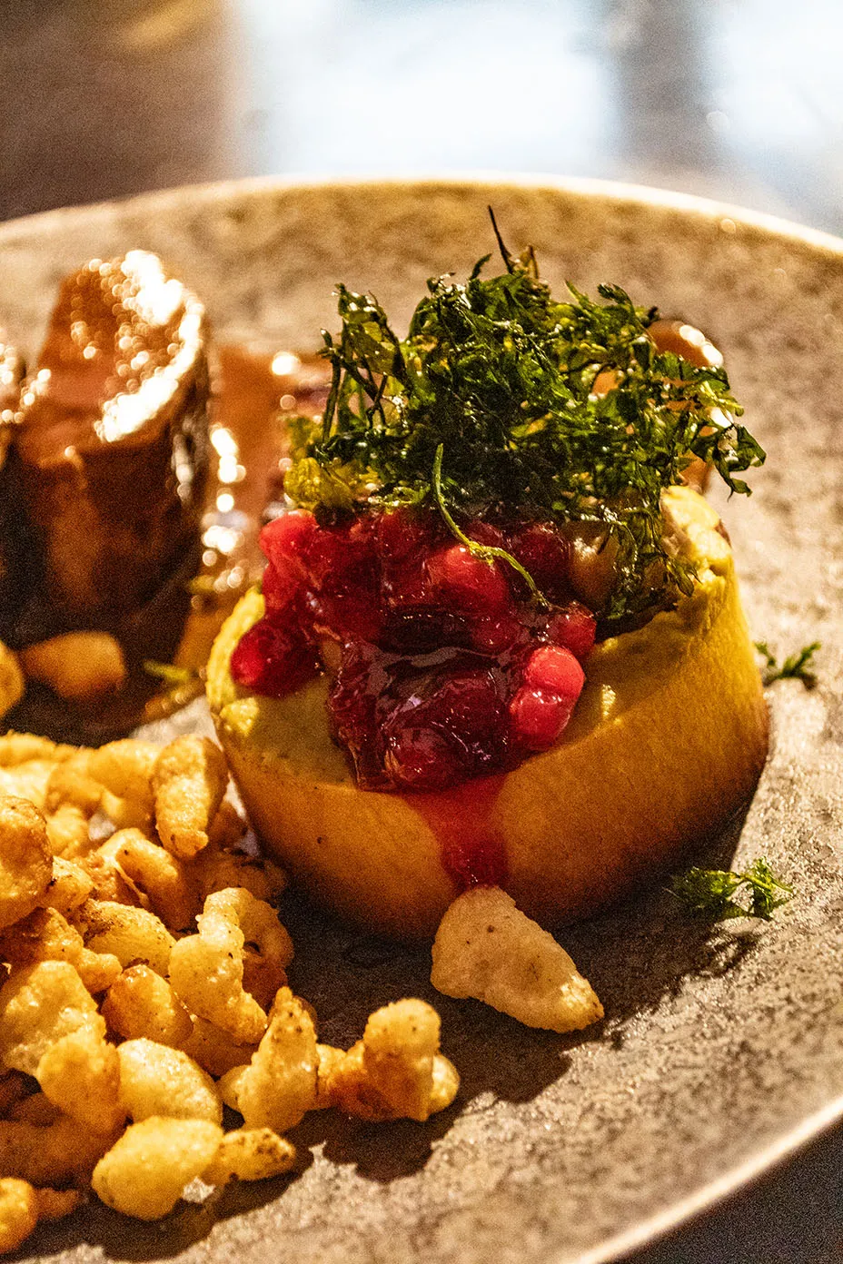 Plat du restaurant La Halle des Sens